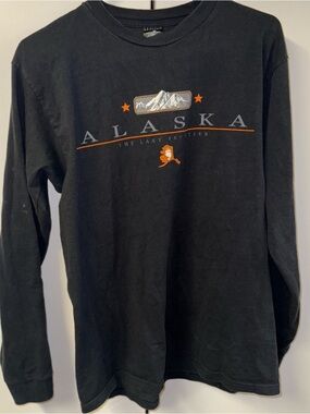 ALASKA Long-Sleeve Graphic Tee for Kids - Black